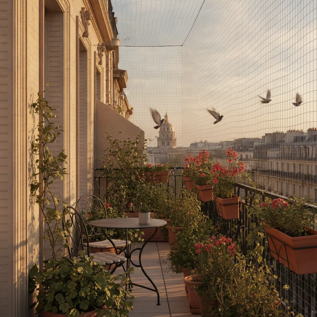 Filet anti-pigeons balcon copropriété | règles et prix - filet anti pigeons balcon copropriete